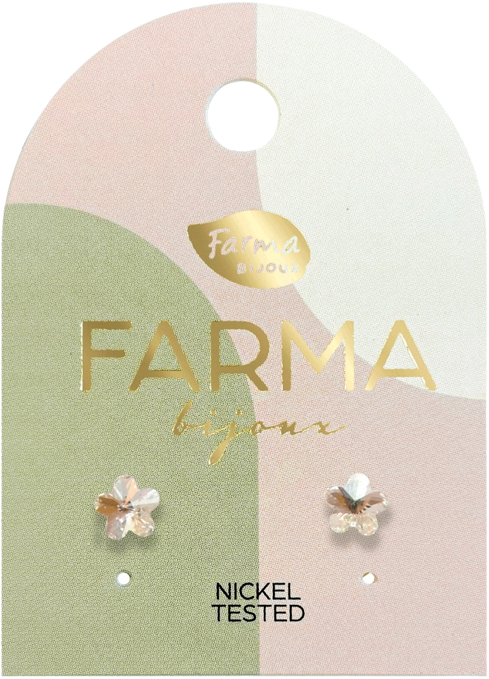 Orecchini a fiore Farmabijoux Cristallo