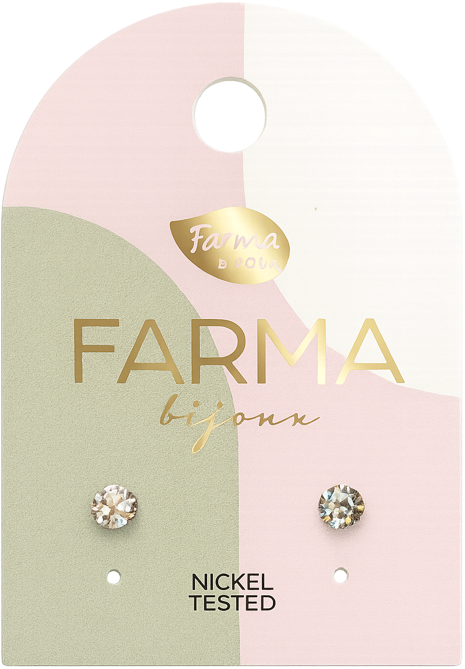 Orecchini punto luce Farmabijoux Cristallo